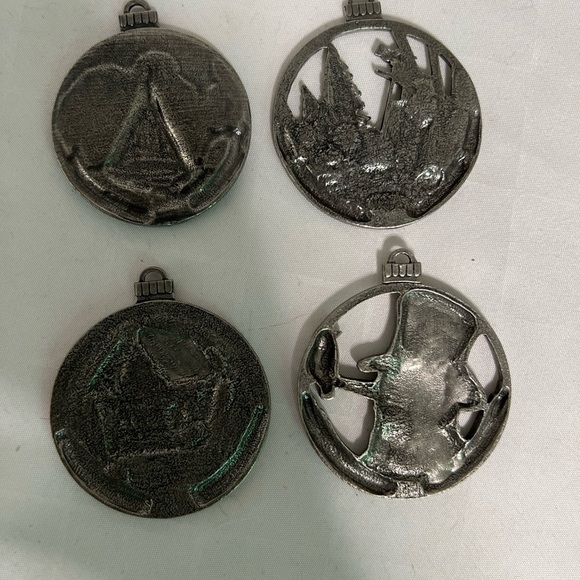 Birds & Blooms Pewter Ornament Lot Of 4 2001,‎ 2002, 2003, 2007 Christmas EUC - Picture 6 of 6